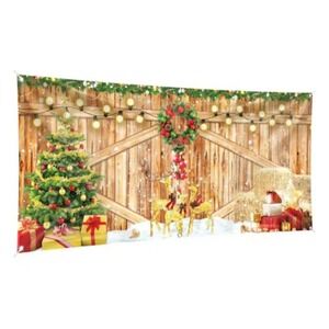 7x13ft Aprox Christmas Barn Wood Photography Backdrop for Holiday Celebrations